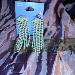 Elegant Pearl Dangle Earrings